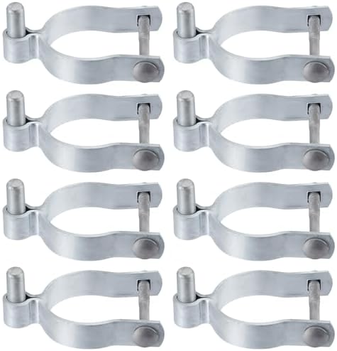 Hicarer 8 Pcs Chain Link Post Gate Hinge 2 7/8" OD X 5/8" Galvanized by Hicarer