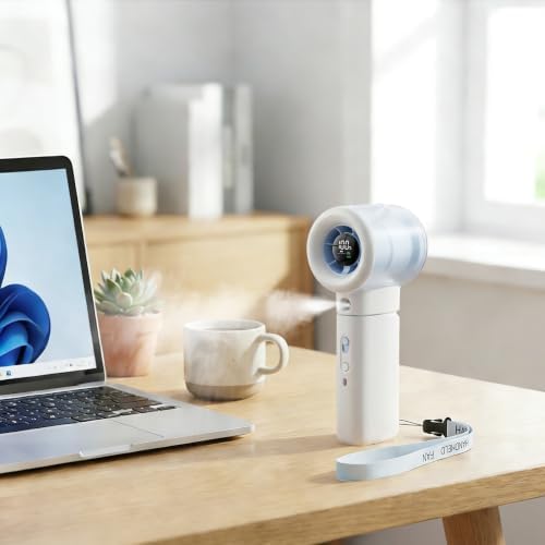Handheld Turbo Misting Fan with LED Display & Safety Lock - Image 4