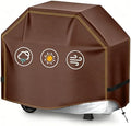 BBQ Gas Grill Cover for Outdoor, Anti-UV, Rip-Proof, 600D Oxford Fade Resistant Material, Barbecue Cover with Hook and Loop Straps & Adjustable Hem Drawstring (Reddish Brown, 52”x26”x43”) by TIAOFY