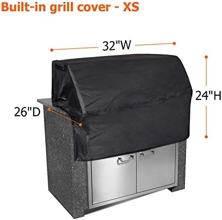 iCOVER Built-in Grill Cover 32 Inch, Heavy Duty Waterproof BBQ Grill Top Covers, Built in Grill Cover for Outdoor Grill, Outdoor Kitchen Barbecue Cover for Bull, Char-Broil, Napoleon, Weber and More - Image 2