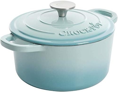 Crock-Pot Artisan Round Enameled Cast Iron Dutch Oven, 7-Quart, Blush Pink - Image 2