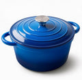 Miereirl 4.5 Quart Enameled Dutch Oven Pot with Lid, Cast Iron Dutch Oven with Dual Handles for Bread Baking, Cooking, Non-stick Enamel Coated Cookware (Dark Blue) by Miereirl