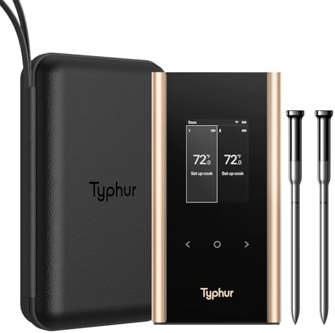 Typhur Sync Gold Dual Wireless WiFi Meat Thermometer with Carrying Case by Unknown
