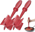 2 Pcs Meat Chopper, Upgrade Hamburger Grinder, Premium Heat Resistant Meat Masher for Ground Beef, Ground Turkey and More, Non Stick Mix Chopper, Hamburger Smasher Safe-Red by PGYARD