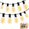 GvvooHome S11 LED Outdoor String Lights 200FT, Shatterproof & Waterproof Patio Lights with 62 Plastic Bulbs for Porch, Deck, Garden, Backyard, Balcony, 2700K Dimmable by GvvooHome