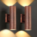 DAKAFUL Outdoor Wall Lights 2 Packs, Integrated LED Cylinder Up Down 12W 2700K Modern Aluminum Light, Waterproof Exterior Light for Porch Patio Door by DAKAFUL