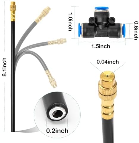 MIXC 50Ft 1/4" Drip Irrigation System,2026-Upgrade Garden Irrigation Kit with 12pcs Adjustable Copper Nozzles,Automatic Atomizing Watering System for Outdoor Plants,Raised Bed,Yard,Potted Plant,Lawn - Image 6