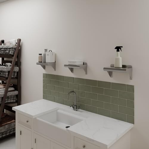 AmGood 6 in. x 10 in. Stainless Steel Wall Shelf | NSF Certified | Appliance & Equipment Metal Shelving | Kitchen, Restaurant, Garage, Laundry, Utility Room (Pack of 2) - Image 7