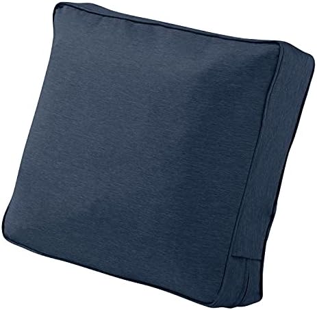 Classic Accessories Montlake FadeSafe Patio Lounge Chair/LoveSeat Back Cushion, 21 x 22 x 4 Inch, Heather Indigo, Patio Furniture Cushions by ClassicAccessories