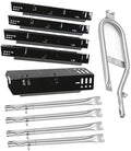 Grill Parts for Dyna-Glo 5 Burner DGH474CRP DGH483CRP DGH485CRP, DGH474CRN-D, DGH474CRN,4 Burner DGH450CRP,3 Burner DGH373CRP, Porcelain Heat Plate Stainless Steel Burner for Revoace GBC1793W by Gcostar