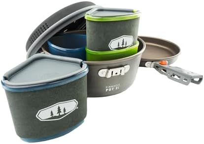 GSI Outdoors Pinnacle Ceramic Backpacker Cookset, Non-Stick Camp Set by GSIOutdoors