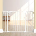 Baby Gate for Indoor Stairs & Doorways: Wide Expandable 27.9-42.1" Metal Safety Gate - Toddler Pets 30" Tall Dog Gate with Easy Install Pressure Mount Dual Lock & 2-Way Swing, White. by Unknown