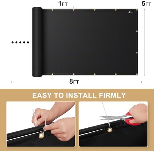 Heat Shield Behind Grill Heat Shield Mat for Wall, Deck Fence, Railing, Grill and Refrigerator, Heavy Duty Fireproof Cover and Screen Protect Deck Railing from Grill, 5'x8' - Image 5
