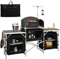 JOUYEK Cmaping Kitchen Table, Aluminum Folding Camping Cook Station by JOUYEK