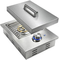 Built-In Single Side Burner for Outdoor Kitchen, 17,500 BTU Natural Gas by Qualipo