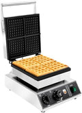 4-Slice Commercial Waffle Maker, 1750W Electric Honeycomb-Shaped Waffle Machine, Stainless Steel Waffle Iron Baker with Non-Stick Coating, 122-572℉ Temperature Adjustable by Milzeone