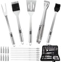 BBQ Accessories Kit - 20pcs Stainless BBQ Grill Tools Set for Smoker Camping Barbecue Grilling Tools BBQ Utensil Set Outdoor Cooking Tool Set with Canvas Bag Gift for Thanksgiving Day, Christmas by Unknown