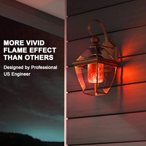 Hompavo Upgraded Flame Light Bulbs for Halloween Decorations, 4 Modes E26 - Image 2