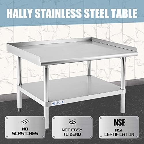 Hally Stainless Steel Equipment Stand 28"x36" Commercial Prep & Work Table - Image 3