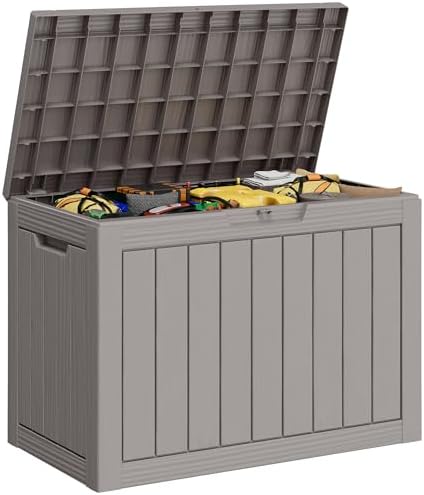 KAMABOKO Outdoor Storage Box, 45 Gallon Deck Box Outdoor Waterproof Patio by KAMABOKO