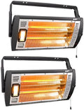 BEYOND HEAT Electric Garage Heater 120V, 1500W Radiant Space Heater, 2-Pack by BEYONDHEAT