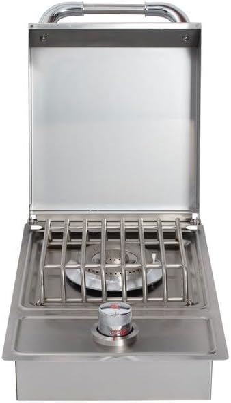 Bull Outdoor Products 60009 Natural Gas Single Side Burner, 15,000 BTU Cast Brass Burner, 304 Stainless Steel Drop-In Outdoor Kitchen Side Burner with Piezo Ignition - Image 3