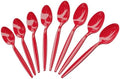 Red Plastic Spoons (24 Pieces) – Durable Disposable Cutlery Set for Christmas, Valentine's, Independence Day, Event, Birthday Party Supplies, Halloween Tableware, Perfect for Holiday, Blue Orchards by BlueOrchards