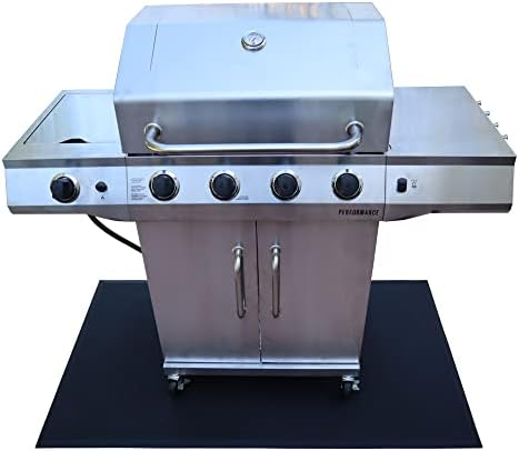 Rubber-Cal Rubber BBQ Under Grill Mat - 5mm x 56" x 32" by Rubber-Cal