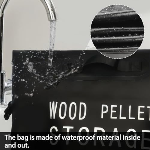 Wood Pellet Storage Containers Waterproof Charcoal Storage Bin-iiiBumwow Smoker Pellet Storage Bin w/Label Pocket & Buckle Seal & Dual Handles Pellet Containers for Grill Outdoor(22LB) (3-Pack) - Image 4