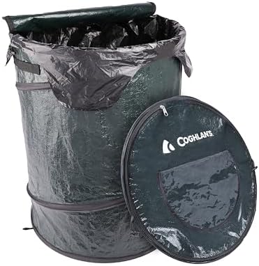 Coghlan's Pop-Up Lightweight Trash Can – Collapsible Waste Bin for Camping, RV, Outdoor Events, and Travel – Durable, Compact, and Easy to Store – 29.5 Gallon by Coghlans