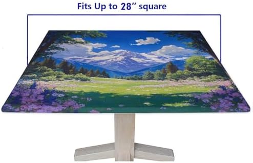 Restaurant Tablecloth, Mountain Majesty Pattern Printed on Washable Patio Table Covers for Outdoor Furniture, Perfect for Breakfasts Tea Gatherings, Fit for 28" x 28" Square Tables - Image 5