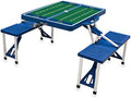 PICNIC TIME NCAA West Virginia Mountaineers Folding Picnic Table - Camping Table - Outdoor Table with Umbrella Hole, (Royal Blue) by PicnicTimeFamilyofBrands