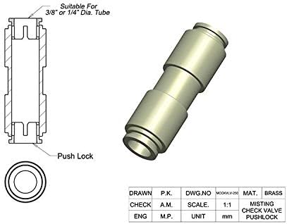 Misting Fittings (Misting System Check Valve-Push Lock -Pack of 5) - Image 2
