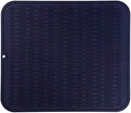 MicoYang Silicone Dish Drying Mat for Multiple Usage,Easy clean,Eco-friendly,Heat-resistant Silicone Mat for Kitchen Counter or Sink,Refrigerator or Drawer Liner Navy Blue XL 18 inches x 16 inches by MicoYang