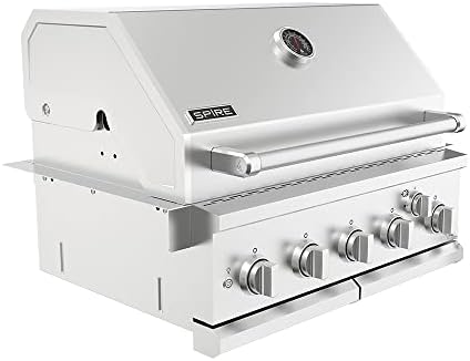 SPIRE 30" Built-In 5 Burner Dual Fuel Grill, All 304 Stainless Steel Body by Spire