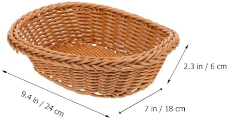 Oval Plastic Woven Basket Xmas for Bread, Fruit, Storage Use - Image 2