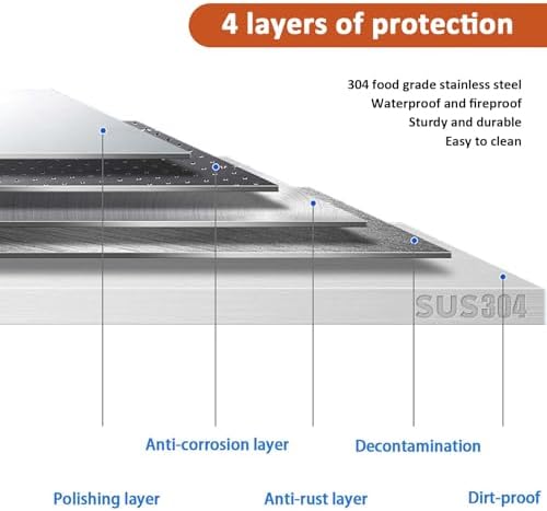 JIE JIN 26" W X 24" H Outdoor Kitchen Doors Double Doors Thickened 304 Brushed Stainless Steel BBQ Access Door BBQ Island Doors Outdoor Kitchen Accessories Door for Outdoor Kitchen BBQ Island - Image 7