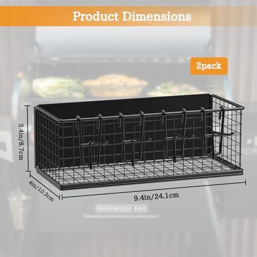 2 Pack Magnetic Storage Bin for Traeger Grills, Magnetic Grill Caddy - Image 4