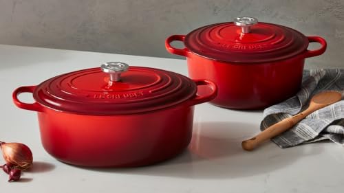 Le Creuset Enameled Cast Iron Oval Dutch Oven, 6.75 qt., Cerise/Crucible - Image 6