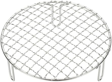 uxcell 7 Inch Round Cooking Rack, Stainless Steel Canning Racks with Legs, Barbecue Mesh Grill for Baking Cooling Steaming Cookware by uxcell