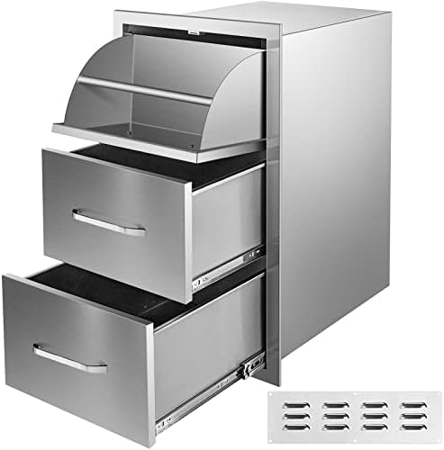 VEVOR Outdoor Kitchen Drawers 17"W x 30"H x 21"D Stainless Steel by VEVOR