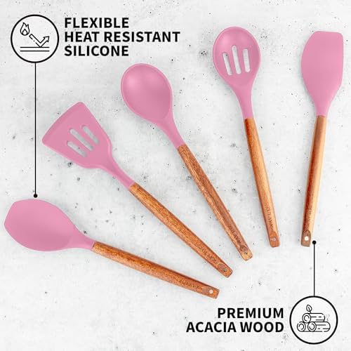 Zulay Kitchen 5 Piece Silicone Utensil Set - Image 2