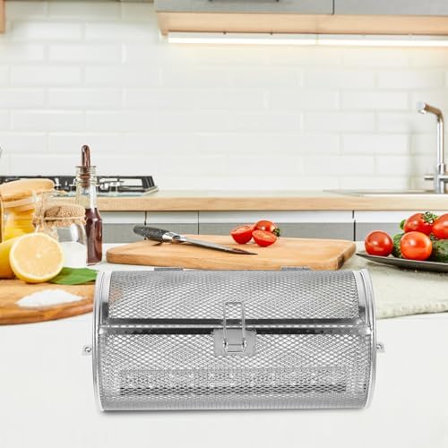 Rotating Grill Basket Stainless Steel for Oven Roasting and Baking - Image 4
