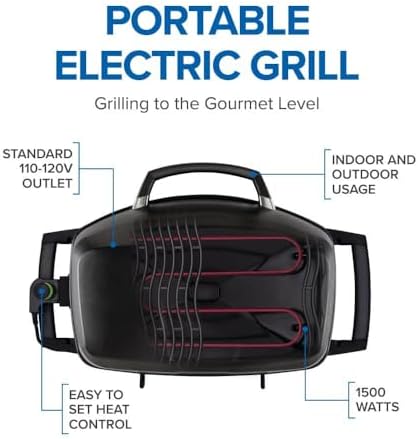 Napoleon TravelQ PRO285E Portable Electric Grill, Black, Tailgating, Camping, and Small Outdoor Spaces - Image 4