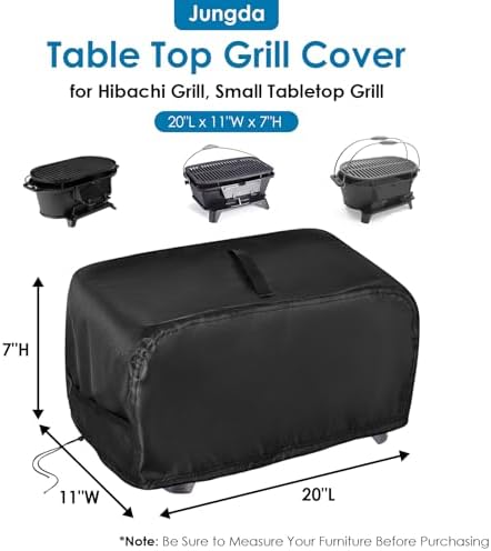 Small Grill Cover for Hibachi Grill Waterproof - 20x11x7 Inch - Image 2