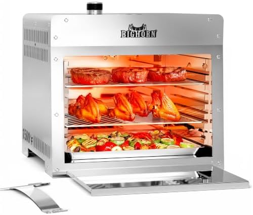 BIG HORN OUTDOORS Infrared Propane Gas Grill 1500°F in 3-5 Mins, 16 inch by BigHornOutdoors