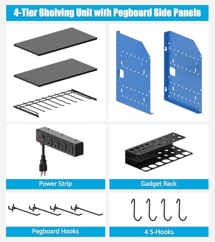 CCCEI Modular Power Tool Organizer Wall Mount with Charging, Blue, 1 Pack - Image 7