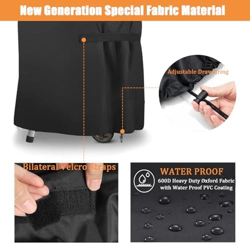 Grill Cover for Charbroil Bistro Pro Electric Grill, Waterproof Outdoor Griddle Cover for Char Broil Bistro Pro Grill Model 25302145 25302146 25302148 25302161 CB1250073P4 Gas Grill Accessories - Image 4