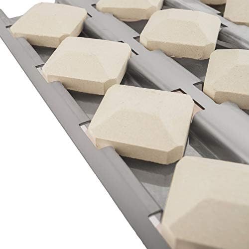 BBQ Future Stainless Steel Heat Plate Flame Tamer with 24pcs Ceramic Briquettes Compatible Alfresco ALX2-30, ALX2-42, ALX2-56 Series Gas Grills - Image 5