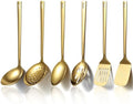 Evanda Gold Kitchen Utensils Set 6pcs, Titanium Plating Stainless Steel Cooking Utensils Set, Heavy Duty Kitchen Tools Spatulas Set, Home Essentials Kitchen Gadgets Accessories by Evanda